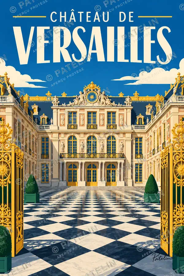 Illustration Versailles — Le château de Versailles, style Pop