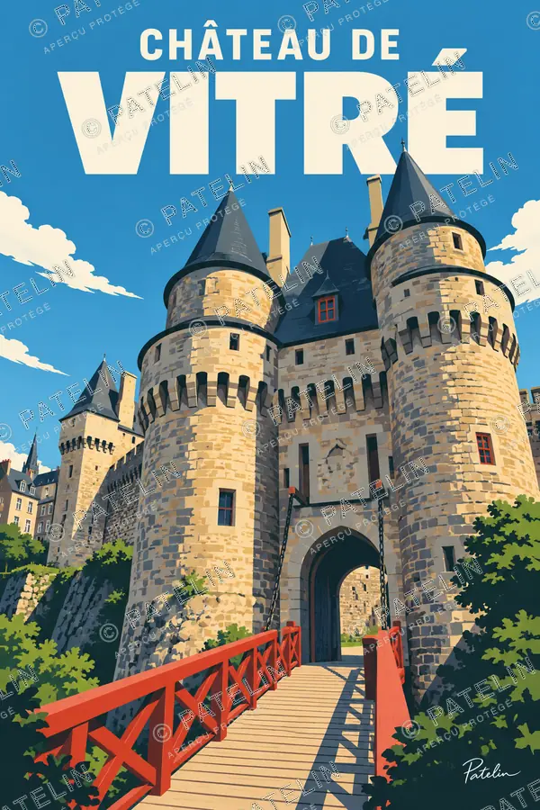 Vitré — Le château de Vitré, illustration Pop