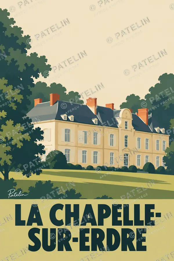 Illustration La Chapelle-sur-Erdre — La façade du château de la Desnerie, style Minimal