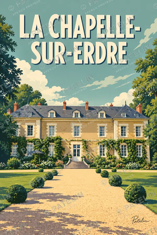 Illustration La Chapelle-sur-Erdre — L’allée du château de la Gandonnière, style Pop