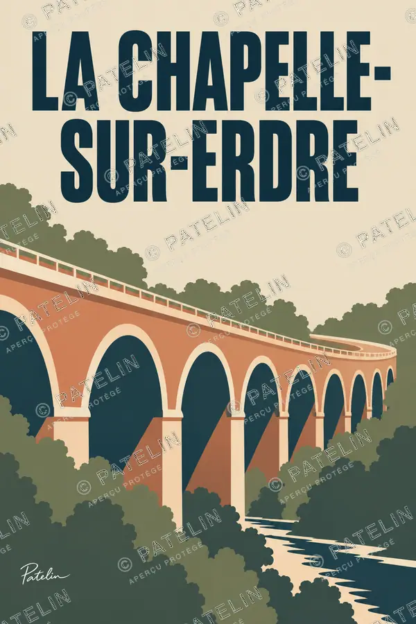 Illustration La Chapelle-sur-Erdre — Les arches du viaduc de la Verrière, style Minimal