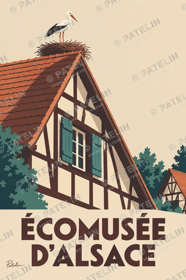 Illustration Écomusée d’Alsace — L’Écomusée d’Alsace — vue 1, style Minimal