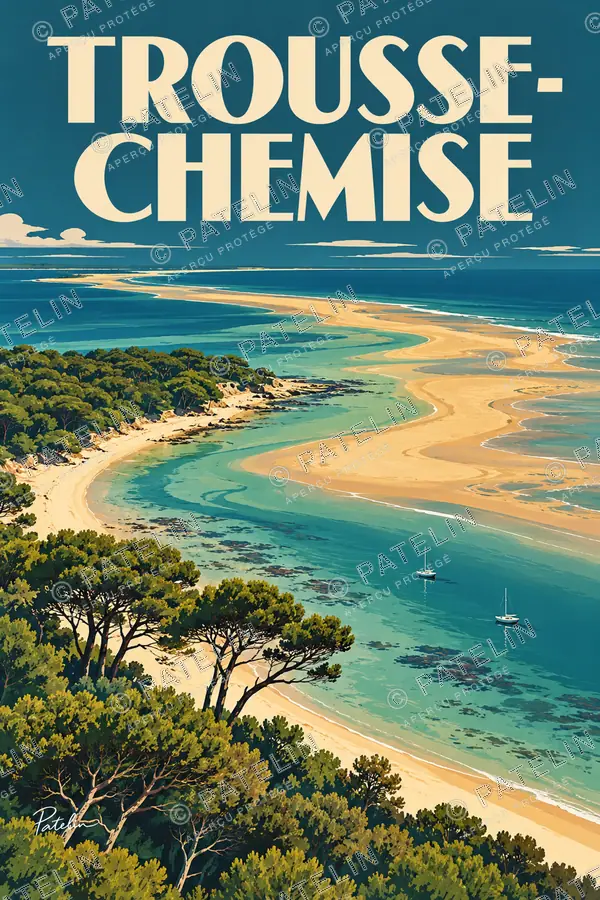 Illustration Île de Ré — Trousse-Chemise — vue 2, style Pop