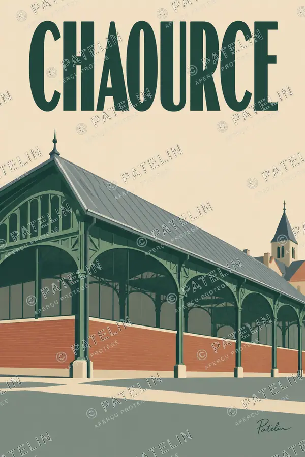 Illustration Chaource — Vue 2, style Minimal