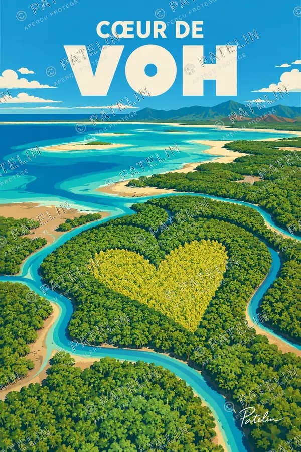 Illustration Cœur de Voh — Cœur de Voh, style Pop