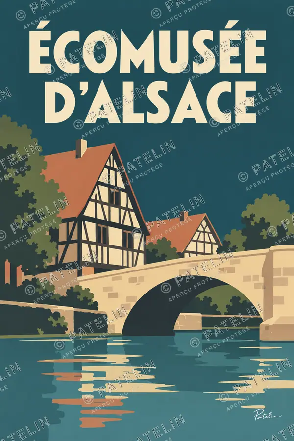 Illustration Écomusée d’Alsace — Vue 2, style Minimal