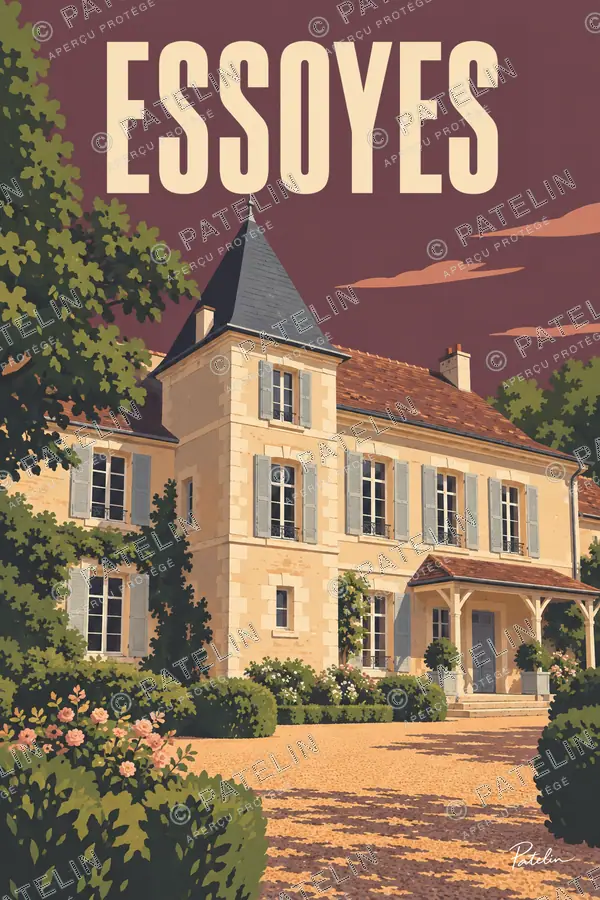 Illustration Essoyes — Vue 2, style Pop