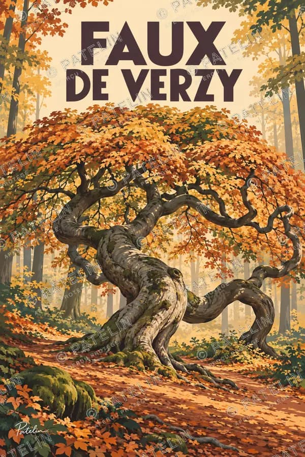 Illustration Faux de Verzy — Vue 1, style Pop