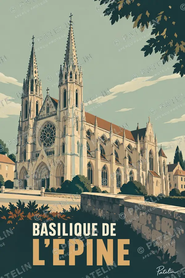 Illustration L'Épine — Vue 2, style Pop