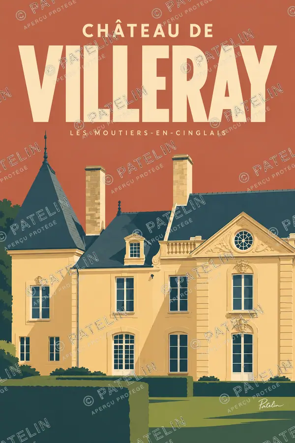 Illustration Les Moutiers-en-Cinglais — Vue 2, style Minimal