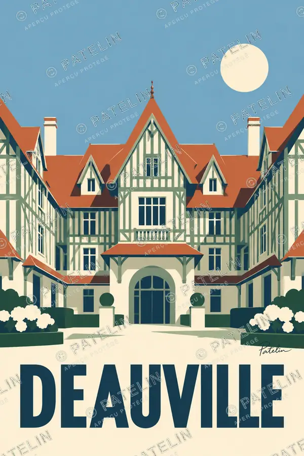 Illustration Deauville — Les villas normandes, style Minimal