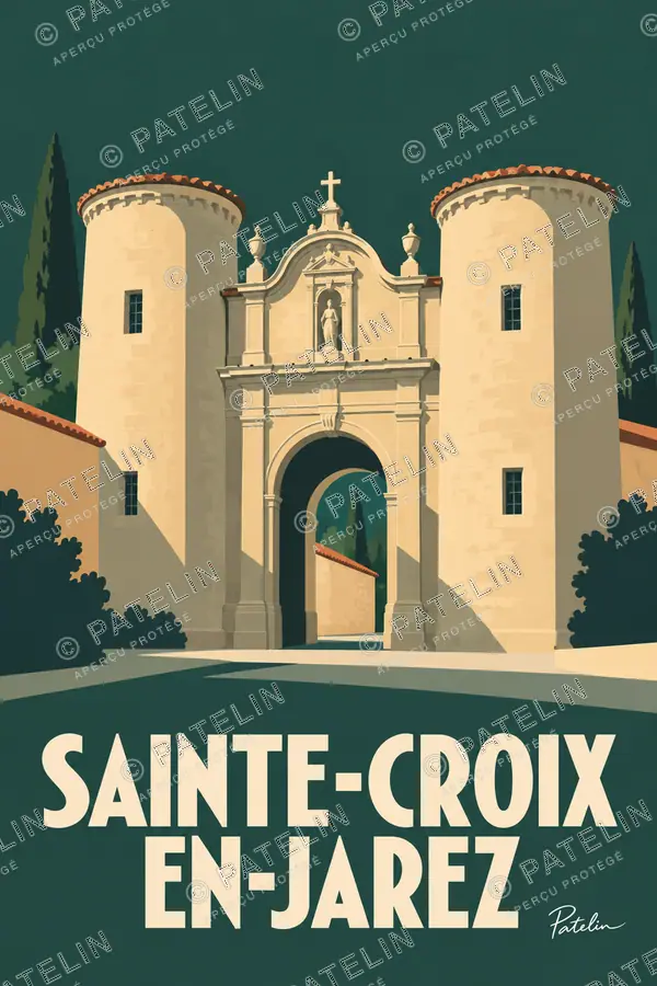 Illustration Sainte-Croix-en-Jarez — La porte de la chartreuse, style Minimal